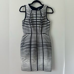 Vera Wang Striped Midi Dress - Size 4
